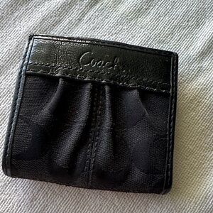 Coach Black Signature Card Holder